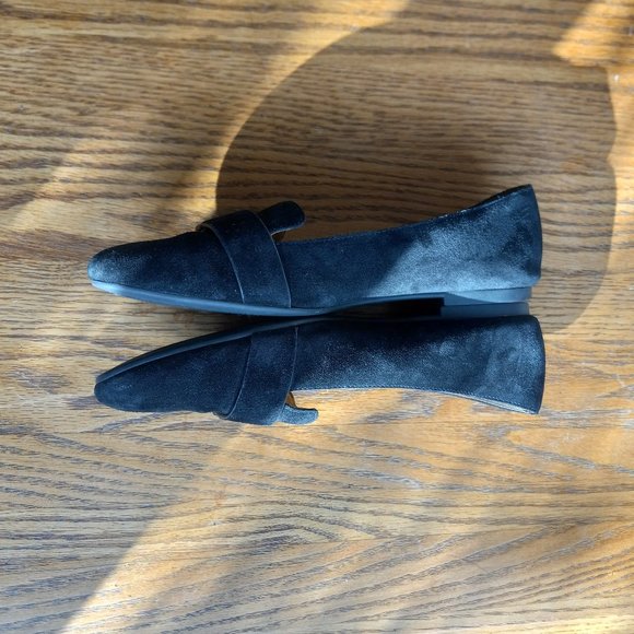 Tory Burch Black Suede Smoking Loafer Academia Quiet Luxury Size 7.5 - Picture 6 of 16